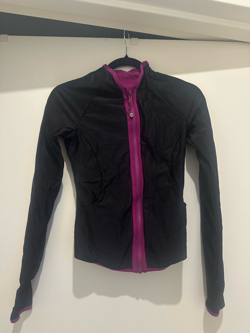 lululemon athletica Black Jacket with purple Trim